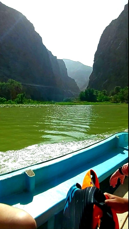 The boat ride at Wadi Shab